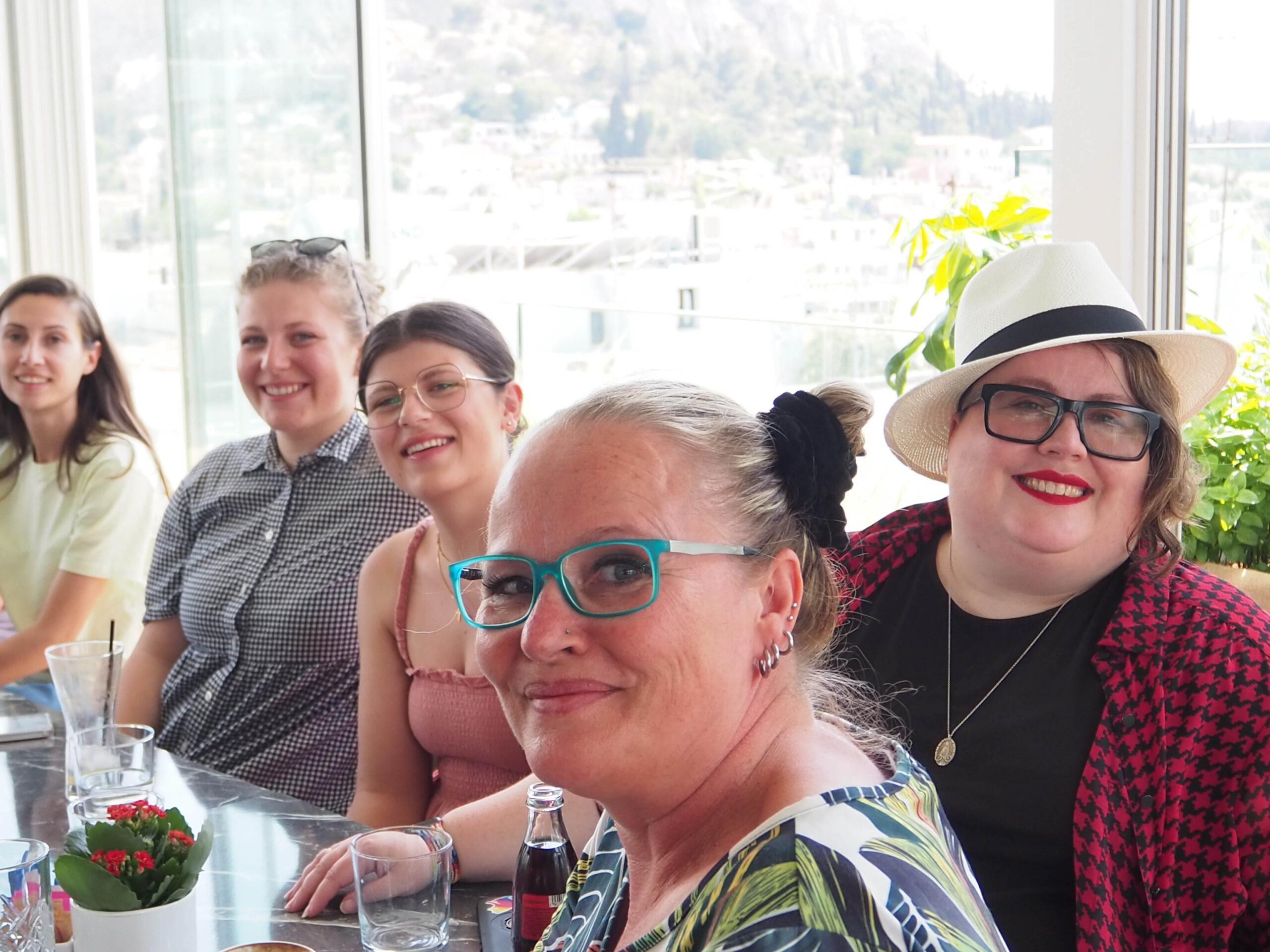 A group of women meeting for networking prior to WordCamp Europe